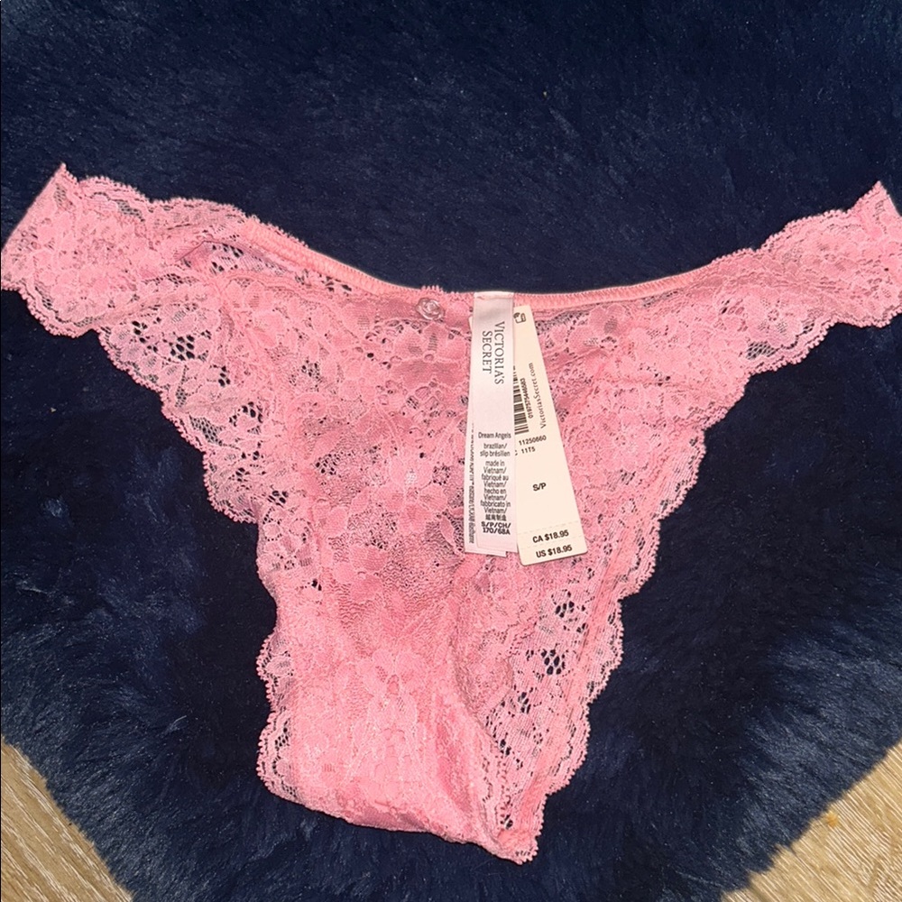 Victoria's Secret Pink Lace Panties with Scalloped Trim